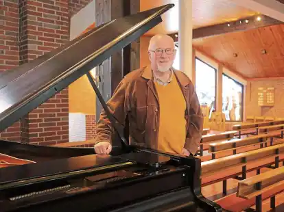 Der Wilhelmshavener F&ouml;rderverein &bdquo;Kulturkirche im Stadtnorden&ldquo; mit seinem Vorsitzenden Volker Pirsich sucht einen weiteren Fl&uuml;gel, vornehmlich f&uuml;r klassische Konzerte.
