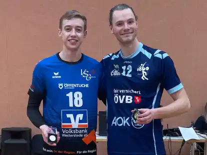 MVPs unter sich: Anton Klots von der VSG (links) und Malte Fahrenbach (rechts) von Bremen 1860.