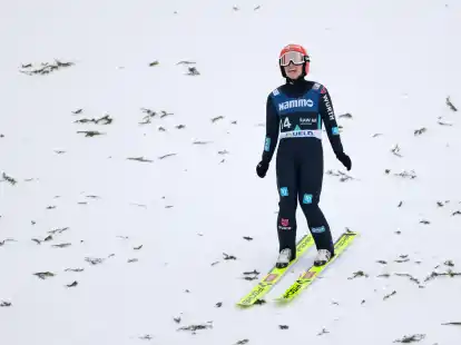 Katharina Althaus, heute Schmid, aus Deutschland in Aktion.
