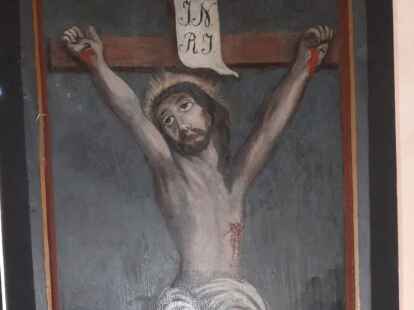 Trauer um das Leid Jesu am Karfreitag – das Gemälde ist in der St.-Annen-Kapelle in Jever zu sehen.