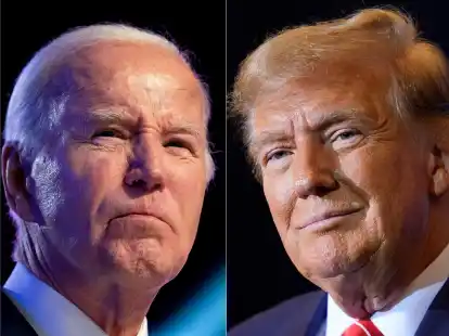 Joe Biden (l) und Donald Trump treten zur US-Pr&auml;sidentschaftswahl an.