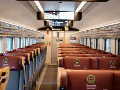 Der Innenraum des neuen Railjet-Z&uuml;ge.