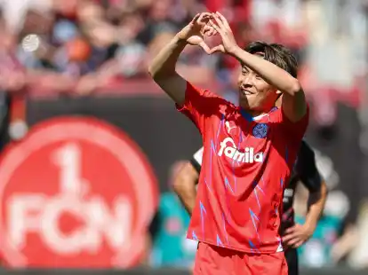 Auch Kiels Shuto Machino traf gegen den 1. FC N&uuml;rnberg.