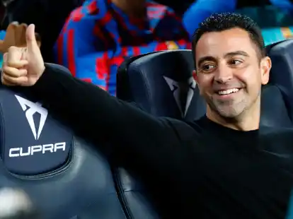 Barcelonas Trainer Xavi Hernandez.