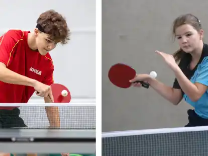 Nehmen am Deutschlandpokal teil: die Tischtennis-Talente Matteo und Malea Krüger aus Ganderkesee