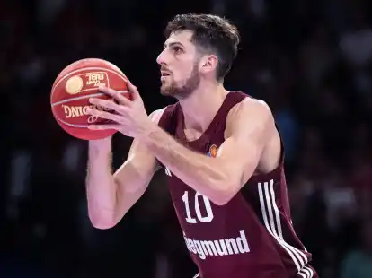 Bayerns bester Werfer beim 90:82 in W&uuml;rzburg: Leandro Bolmaro.