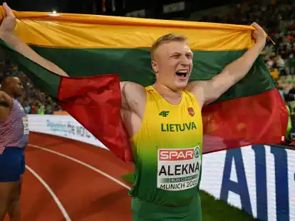 Schaffte mit 74,35 Metern einen Weltrekord: Mykolas Alekna aus Litauen.