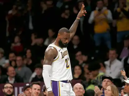 Erzielte bislang 40.474 Punkte in Hauptrunden-Partien in seiner NBA-Karriere: LeBron James.