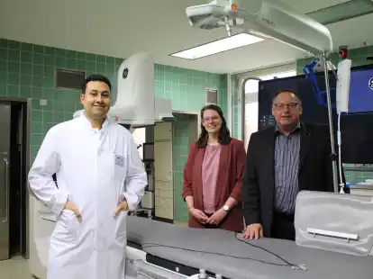 Ahmed Nasef, Imke Siemers (Klinikmanagerin) und Ingo Penner (Geschäftsführer) möchten die Kardiologie zukunftsfähig aufstellen.