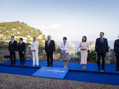 Die G7-Aussenministerinnen und Aussenminister in Capr