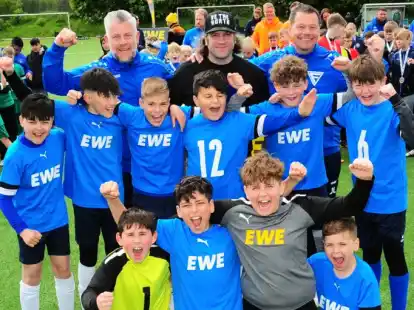 Die E-Junioren-Fußballer des WSC Frisia gewannen in Ganderkesee das EWE-Cup-Qualifikationsturnier für die Endrunde am 11. Mai in Bremen.