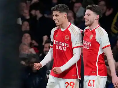 F&uuml;r Kai Havertz (l) waren es die Saisontore Nummer zehn und elf.