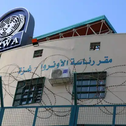 Das Hauptquartier der United Nations Relief and Works Agency (UNRWA) im Gazastreifen.
