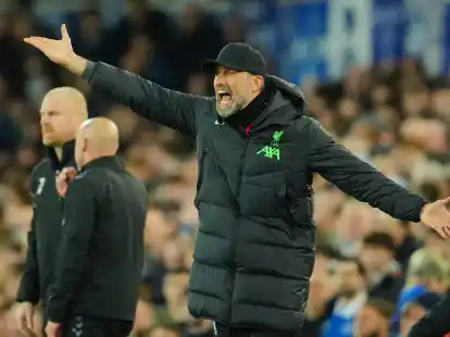 Liverpools Trainer J&uuml;rgen Klopp war mit der Leistung seiner Spieler &uuml;berhaupt nicht zufrieden.