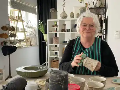 Merle M&auml;nz er&ouml;ffnet ein Werkstattl&auml;dchen an der Kirchstra&szlig;e in Neustadtg&ouml;dens.