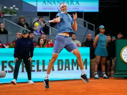 Alexander Zverev gewann in Madrid gegen Borna Coric souver&auml;n 6:3, 6:2.