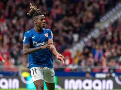 Der Spanier Nico Williams von Athletic Bilbao wurde in Madrid von mehreren Zuschauern rassistisch beleidigt.