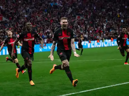 Meister Bayer Leverkusen trifft zuletzt oft in der Nachspielzeit.