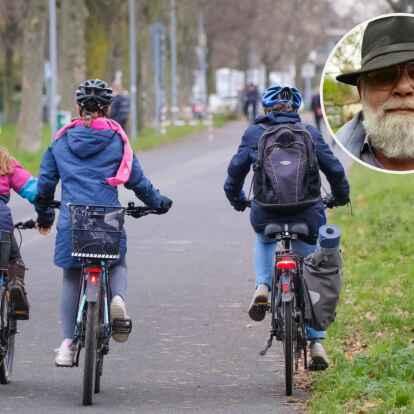 Der Mann mit Hut sorgt sich um Kinder: Arwid Romey hat seine Aktion „Schlaue Köpfe tragen Helm“ in vier Bundesländern verbreitet.