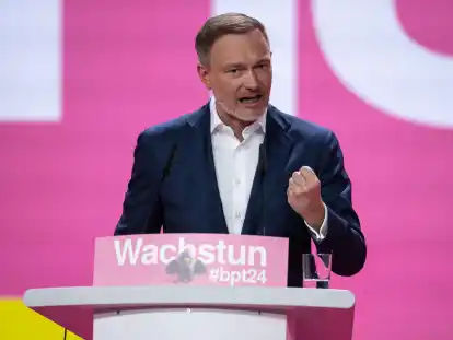 FDP-Vorsitzender Christian Lindner plädierte auf dem Parteitag in Berlin dafür, den Ampel-Kurs ganz auf die Wirtschaftswende zu trimmen.