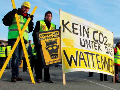 Umweltschützer demonstrierten schon 2011 gegen die Einlagerung von Kohlendioxid aus Kohlekraftwerken oder Industrie unter dem Meeresboden des Wattenmeers. Nun ist die Diskussion erneut entflammt und die Grünen des Kreises Wittmund positionieren sich.