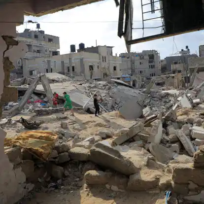 Zerstörte Häuser in Rafah.