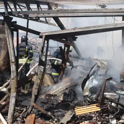 Zerstörungen in Charkiw nach einem russischen Bombenangriff.