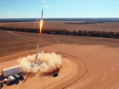 Die Rakete startete in Koonibba, Australien. Sie wird mit Paraffin und flüssigem Sauerstoff angetrieben.