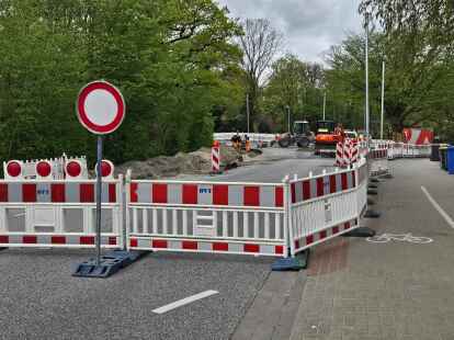 Die Baustelle war für den Autoverkehr am 15. April gesperrt worden und wird nun eine Woche eher fertig: die Wolthuser Straße am Übergang zur Nordertorstraße.