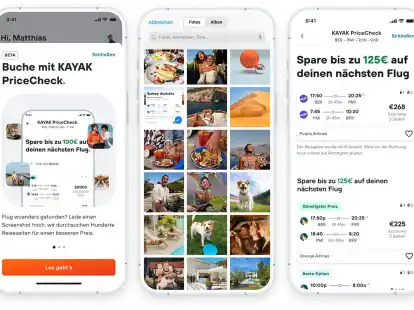 Mit dem KI-Tool &laquo;Preischeck&raquo; k&ouml;nnen Nutzer in der Kayak-App schnell nach g&uuml;nstigeren Flugalternativen suchen.