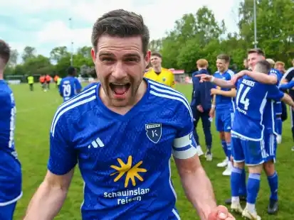 Tido Steffens und Co. bejubelten in dieser Saison den Aufstieg in die Regionalliga.