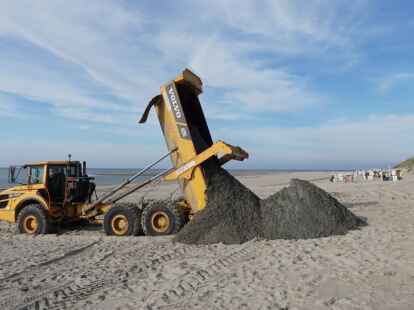 Baltrum bekommt seinen Strand zurück: Bis zu 50.000 Kubikmeter Sand werden aufgeschüttet.