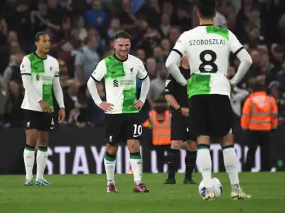 Liverpool verspielte gegen Aston Villa eine 3:1-F&uuml;hrung.