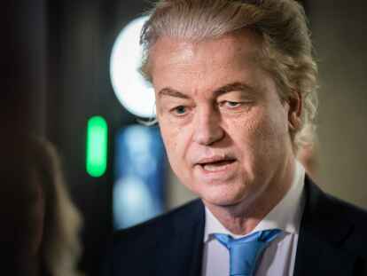 Geert Wilders, Vorsitzender der Partei für die Freiheit (PVV).