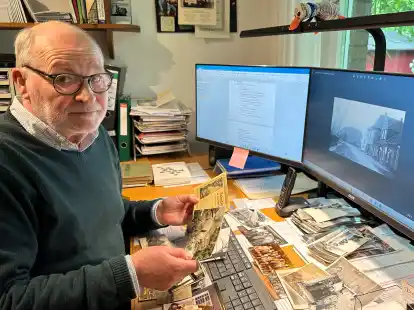 Bei der Arbeit: Martin Pille ist aktuell mit letzten Sichtungen und dem Feinschliff besch&auml;ftigt, bevor das B&ouml;seler Dorfbuch in Druck geht.