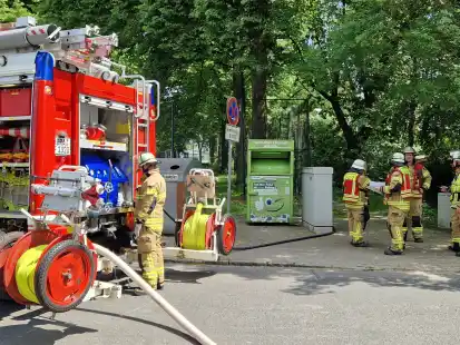 Einsatz an der Brommystraße: Der Flächenbrand war schnell gelöscht