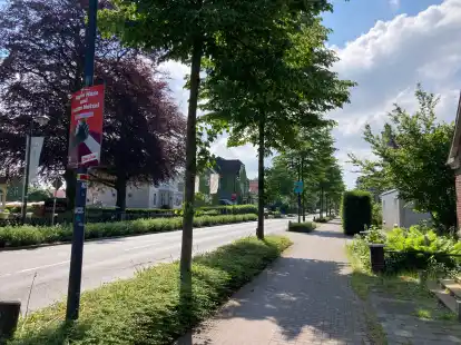 Die M&uuml;hlenstra&szlig;e in Jever geh&ouml;rt zu den Stra&szlig;en, an denen plakatiert werden darf. Doch die Anzahl der Wahlplakate f&uuml;r den 9. Juni ist wenige Wochen vor der Wahl sehr &uuml;berschaubar.