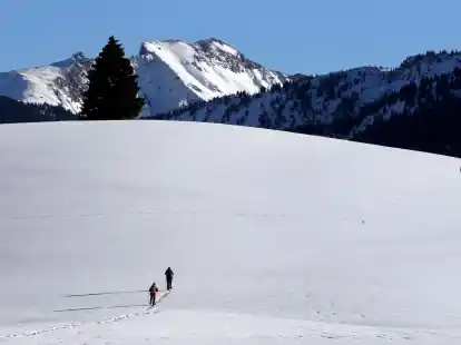 Je mehr Kilo man samt der Ausr&uuml;stung auf die Waage bringt, desto gr&ouml;&szlig;er sollte der Schneeschuh sein.