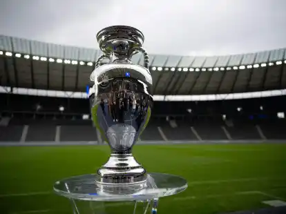 Um diesen Pokal geht es bei der EM, aber auch um viel Geld f&uuml;r die Nationalspieler.