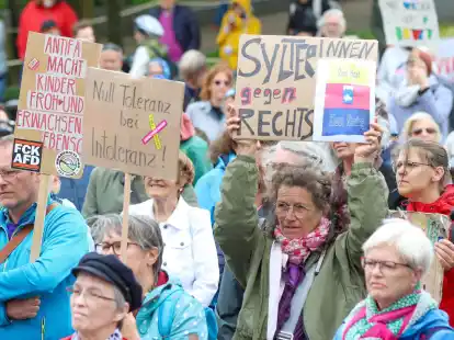 Demonstration gegen rechts in Westerland.