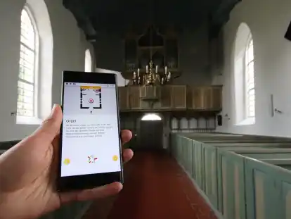 Die App liefert spannende Informationen wie hier zur Orgel in der Rysumer Kirche.