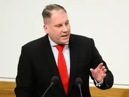 AfD-Politiker Peer Lilienthal spricht im Landtag Niedersachsen.