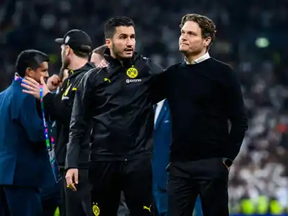 Nuri Sahin (l) k&ouml;nnte der Nachfolger von Edin Terzic als BVB-Coach werden.