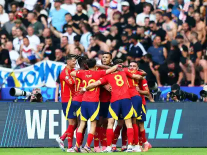 Spanien f&uuml;hrte bereits zur Halbzeit mit 3:0 gegen Kroatien.