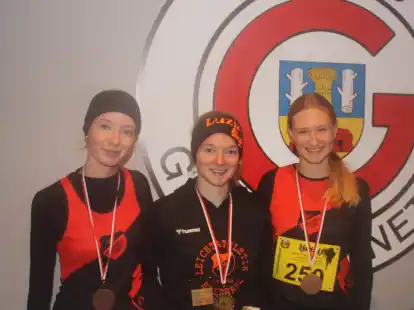 Die L&auml;uferinnen des BV Garrel um Siegerin Luzie Rosenboom (Mitte) dominierten beim Halbstundenlauf.
