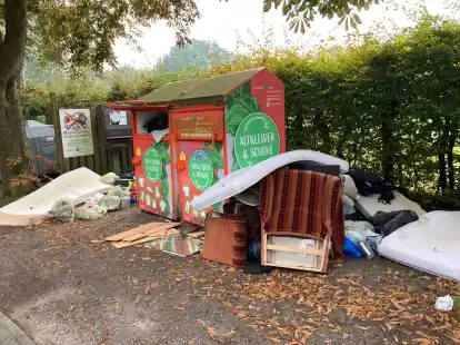 Im Oktober hatte der Landkreis Leer Container f&uuml;r Altglas und Textilien im Hoheellernweg abbauen lassen, weil die illegale M&uuml;llentsorgung zu hohe Ausma&szlig;e annahm. Auch die Stadt Leer kennt das Problem. Die Stadtwerke versuchen nun, T&auml;ter ausfindig zu machen.