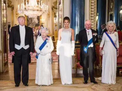 Von der Queen und dem royalen Prunk zeigte sich Trump beeindruckt. (Archivbild) (Jeff Gilbert/Daily Telegraph/PA Wire/dpa)
