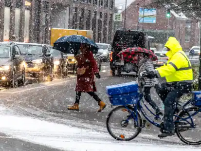 Eindr&uuml;cke vom Schnee in Emden