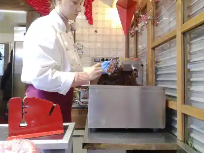 Der Vorgang wird zwei Mal wiederholt.