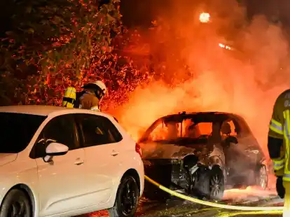 In Oldenburg sind in der Nacht mehrere Brände gelegt worden. Insgesamt vier Autos wurden komplett zerstört.
